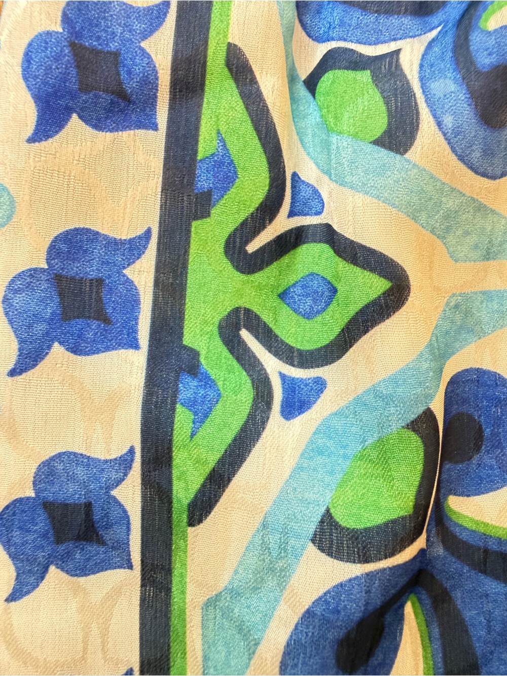 Current Air Los Angeles Boho Breeze High Rise Tile Print Palazzo Pants Large NWT - Picture 4 of 10
